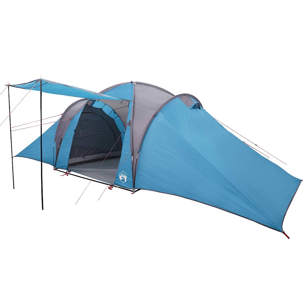 Tente familiale dôme 6 personnes bleue imperméable