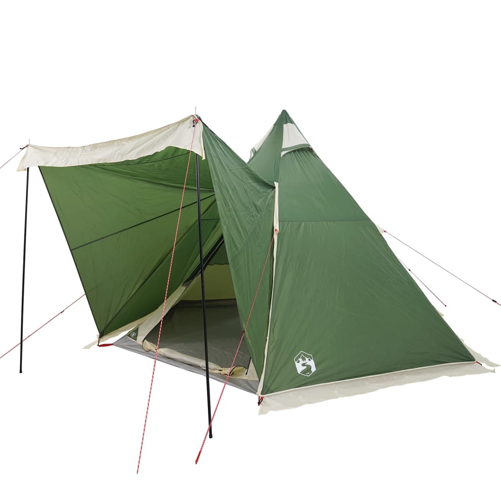 Tipi Family Tent 6 Persons Green Waterproof