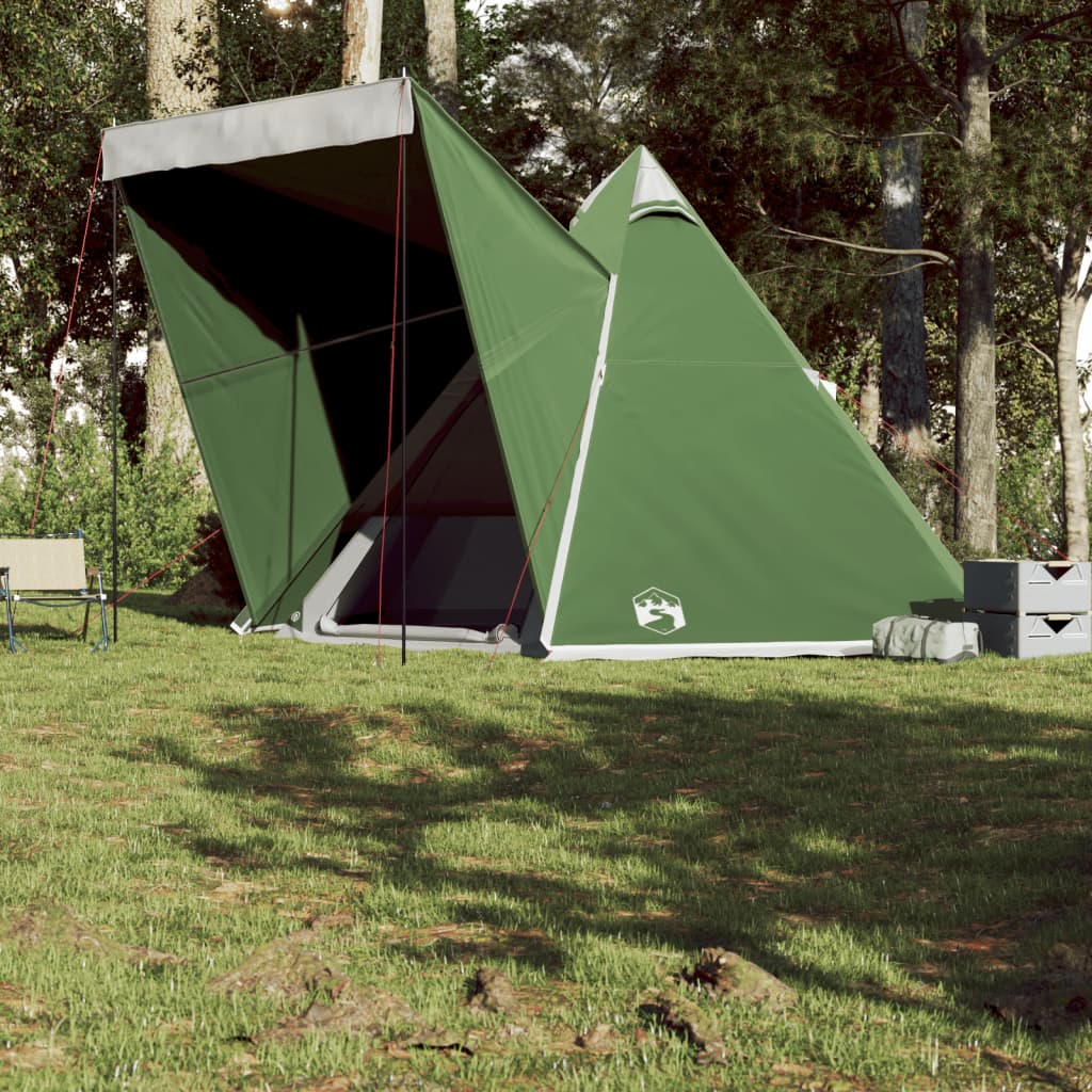 Tipi Family Tent 6 Persons Green Waterproof