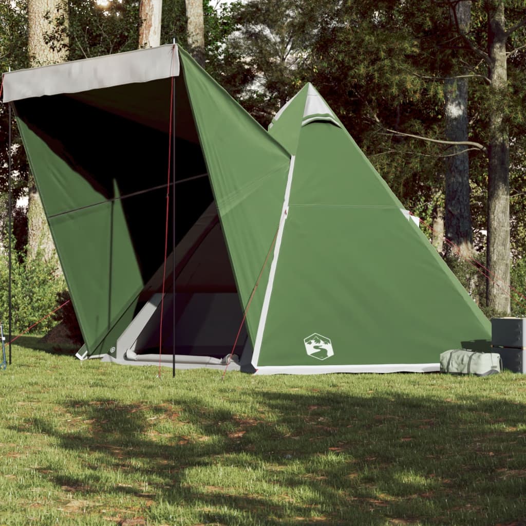 Tipi Family Tent 6 Persons Green Waterproof
