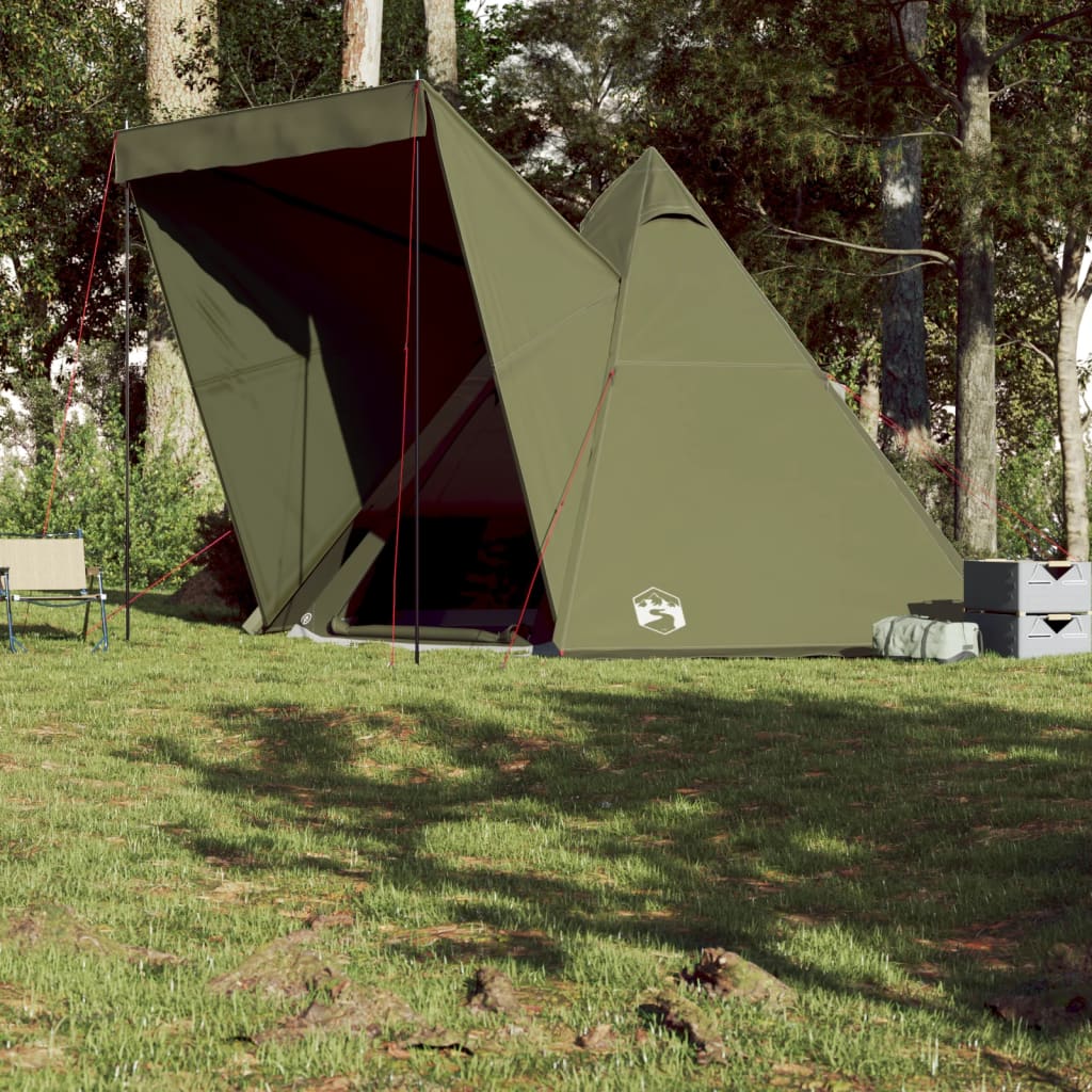 Tipi Family Tent 6 Persons Olive Green Waterproof