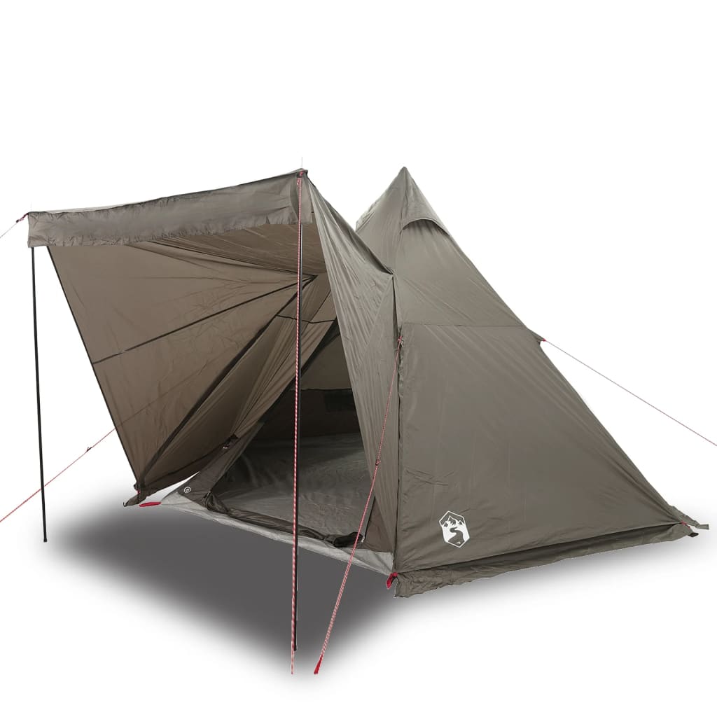 Tipi Family Tent 6 Persons Brown Waterproof