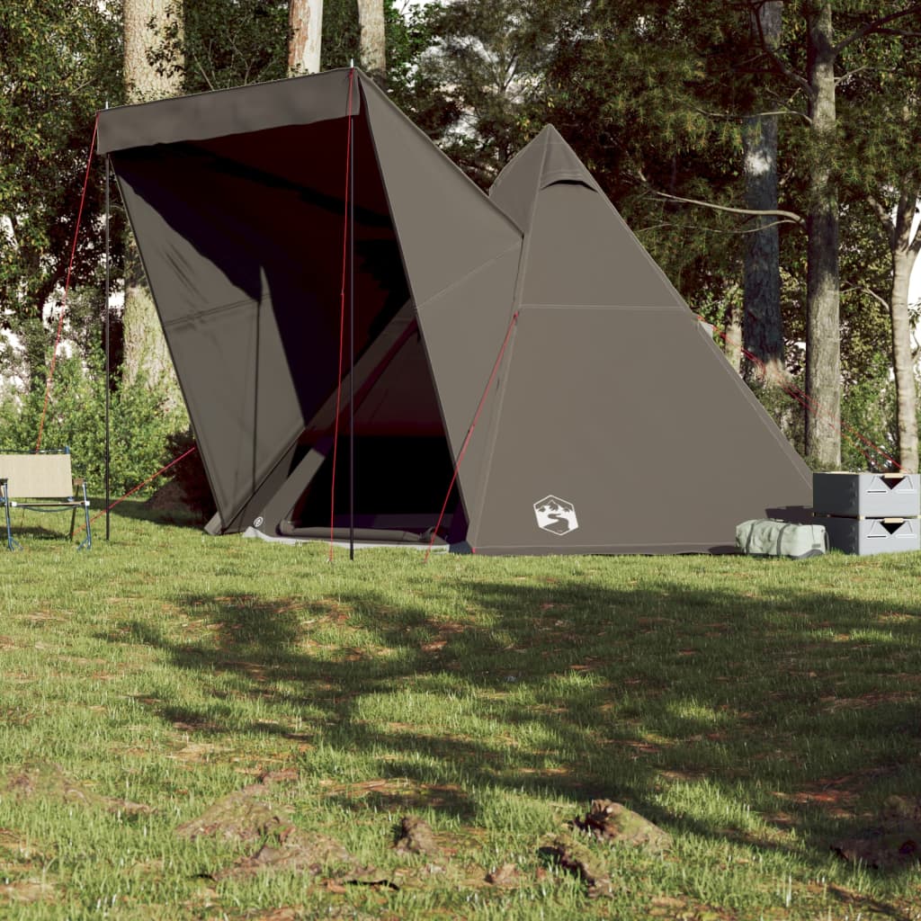 Tipi Family Tent 6 Persons Brown Waterproof