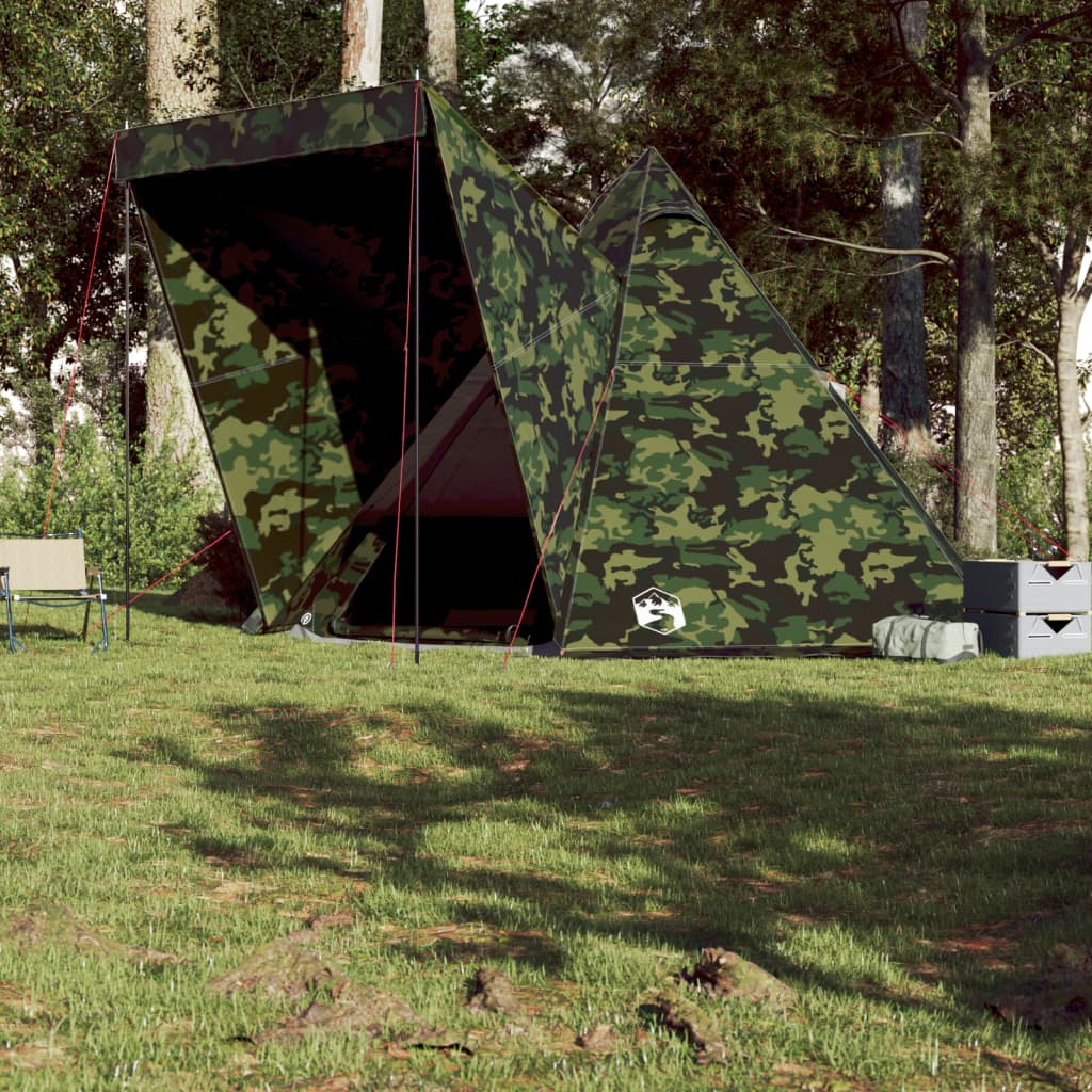 Tipi Family Tent 6 Persons Camouflage Waterproof