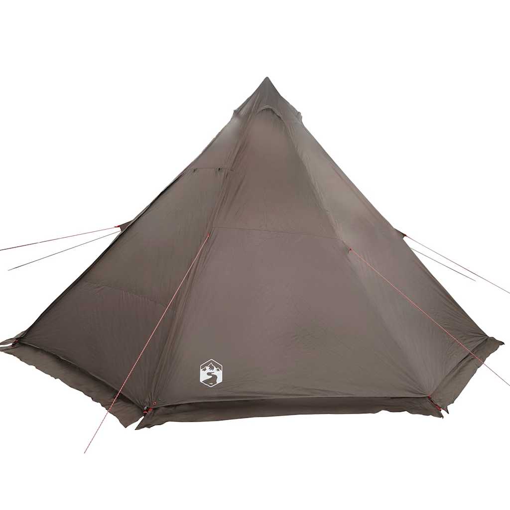 Tipi Family Tent 6 Persons Brown Waterproof