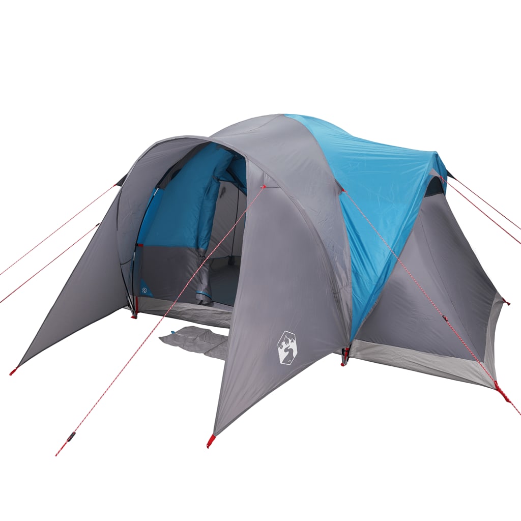 Tente familiale dôme 6 personnes bleue imperméable