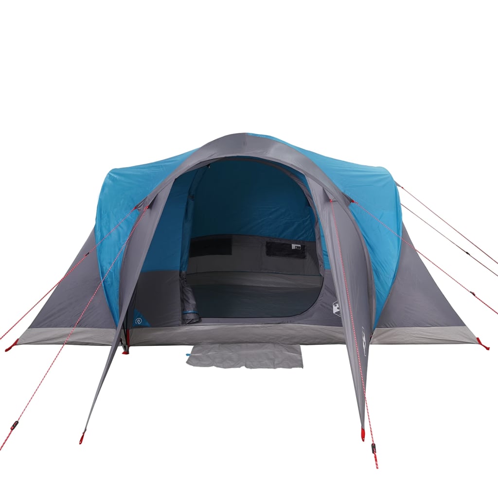 Tente familiale dôme 6 personnes bleue imperméable