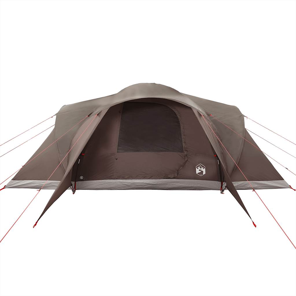 Tente familiale dôme 6 personnes marron imperméable
