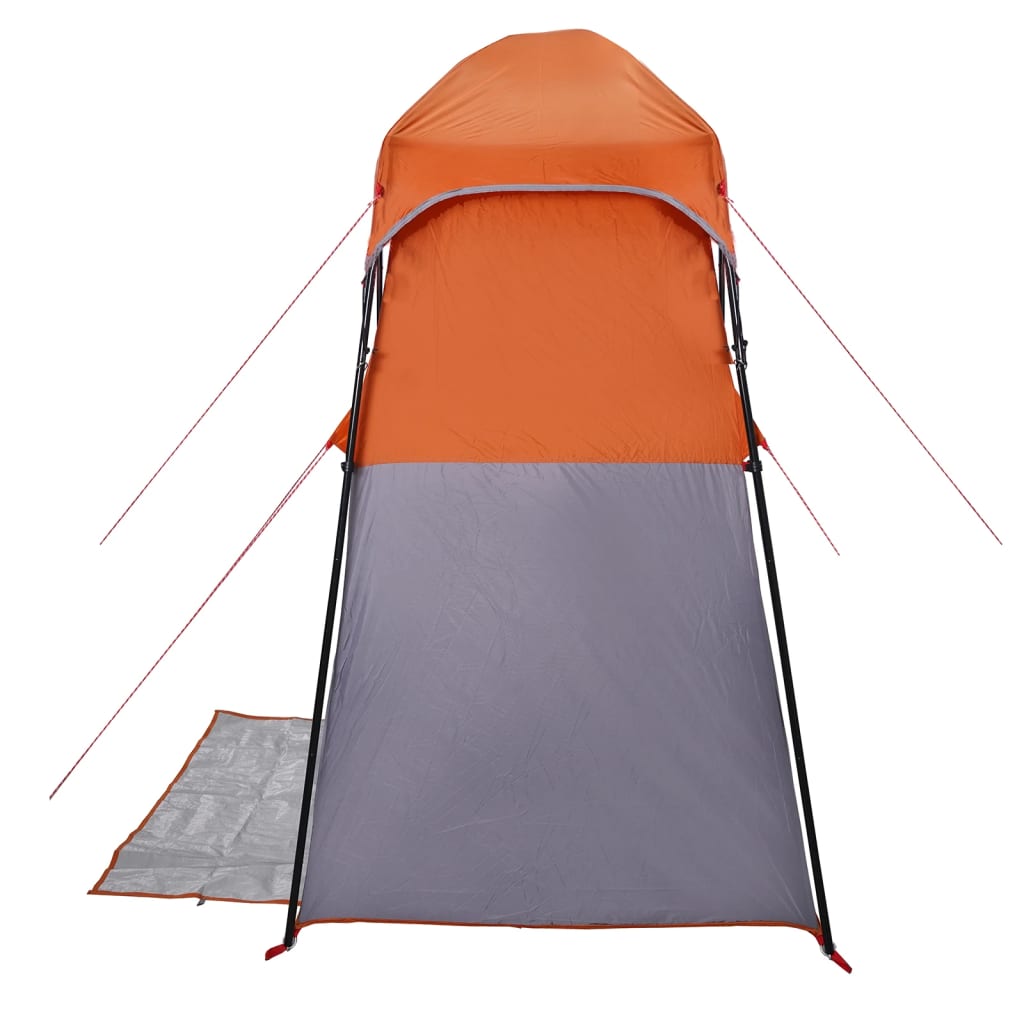 Shower Tent 2 Persons Grey and Orange Waterproof