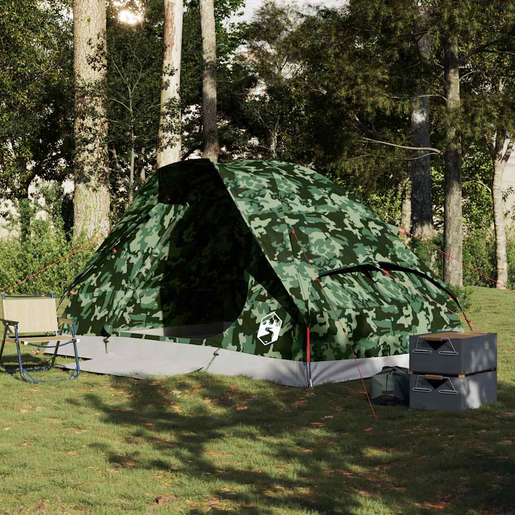 Tente dôme 4 personnes camouflage étanche