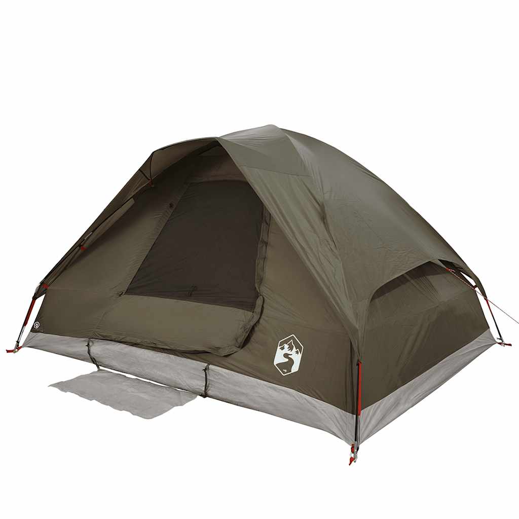 Tente familiale dôme 6 personnes marron imperméable