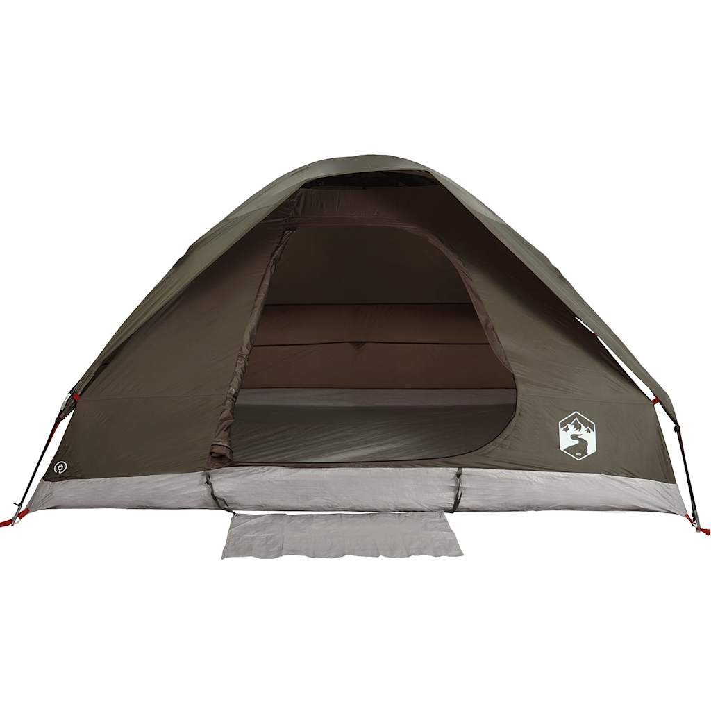 Tente familiale dôme 6 personnes marron imperméable