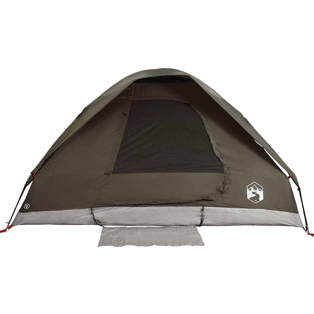 Tente familiale dôme 6 personnes marron imperméable