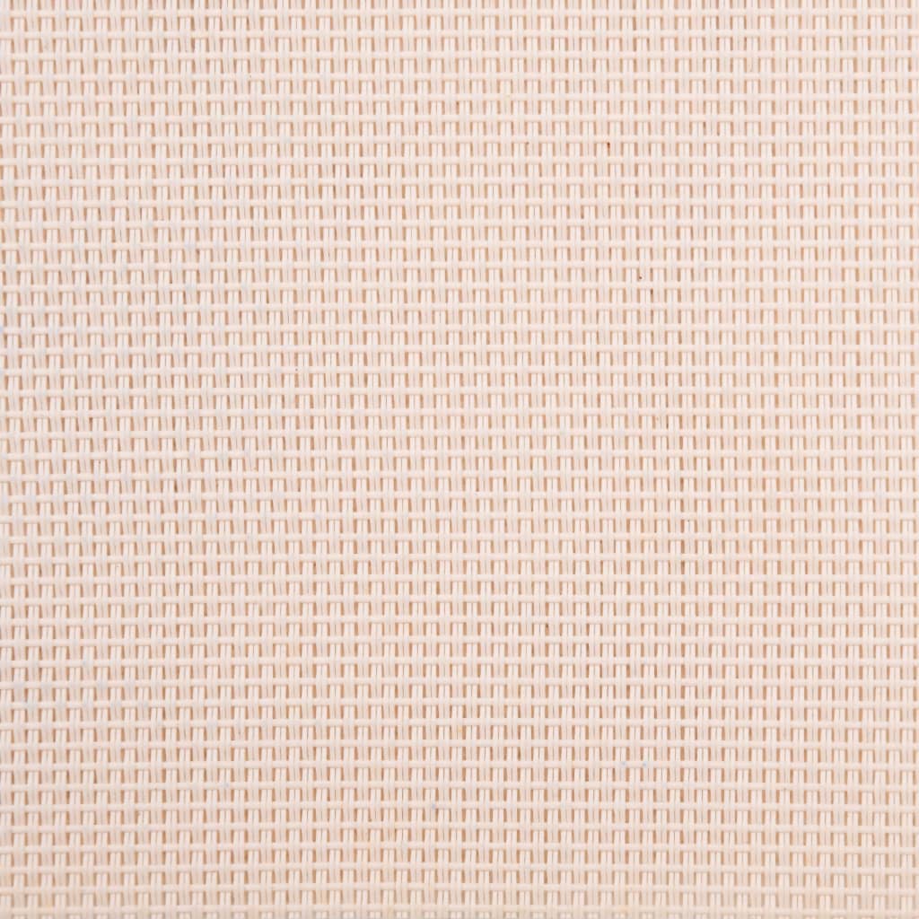 Bain de soleil avec table en bois massif d'acacia et textilène crème