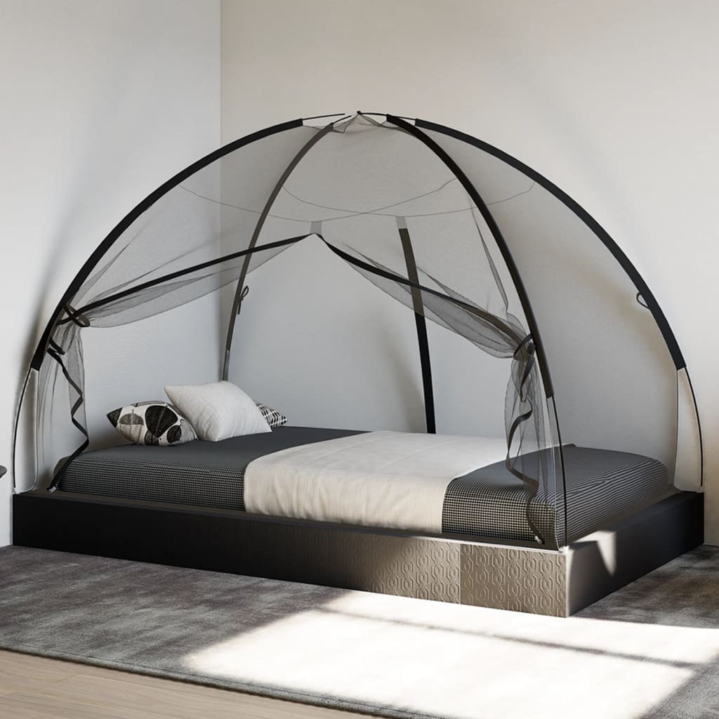 Moskito-Netzzelt Mongolisch 220 Schwarz 200x120x130 cm
