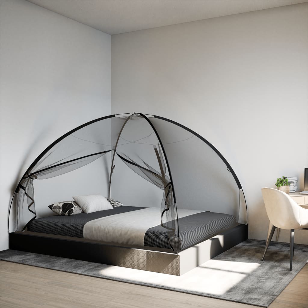 Moskito-Netzzelt Mongolisch 220 Schwarz 200x180x135 cm