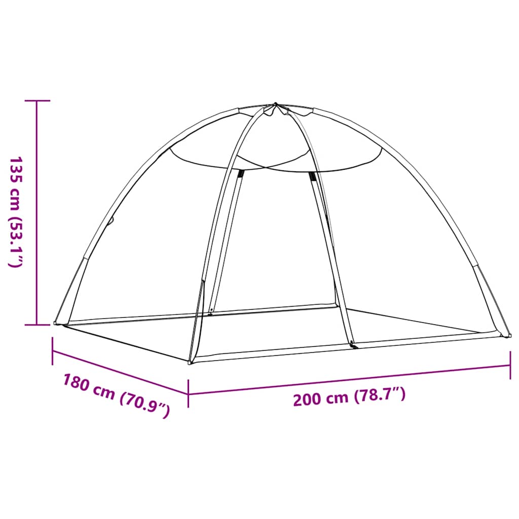 Tente moustiquaire Mongolie 220 maille blanche 200x180x135 cm