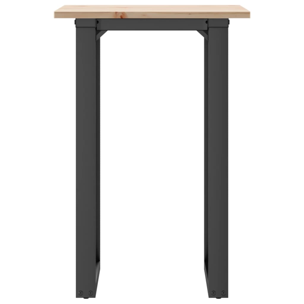 Esstisch O-Gestell 50x50x75 cm Massivholz Kiefer und Stahl