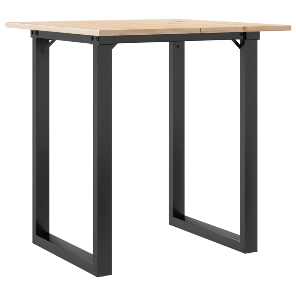 Table à manger O-frame 70x70x75 cm pin massif et acier