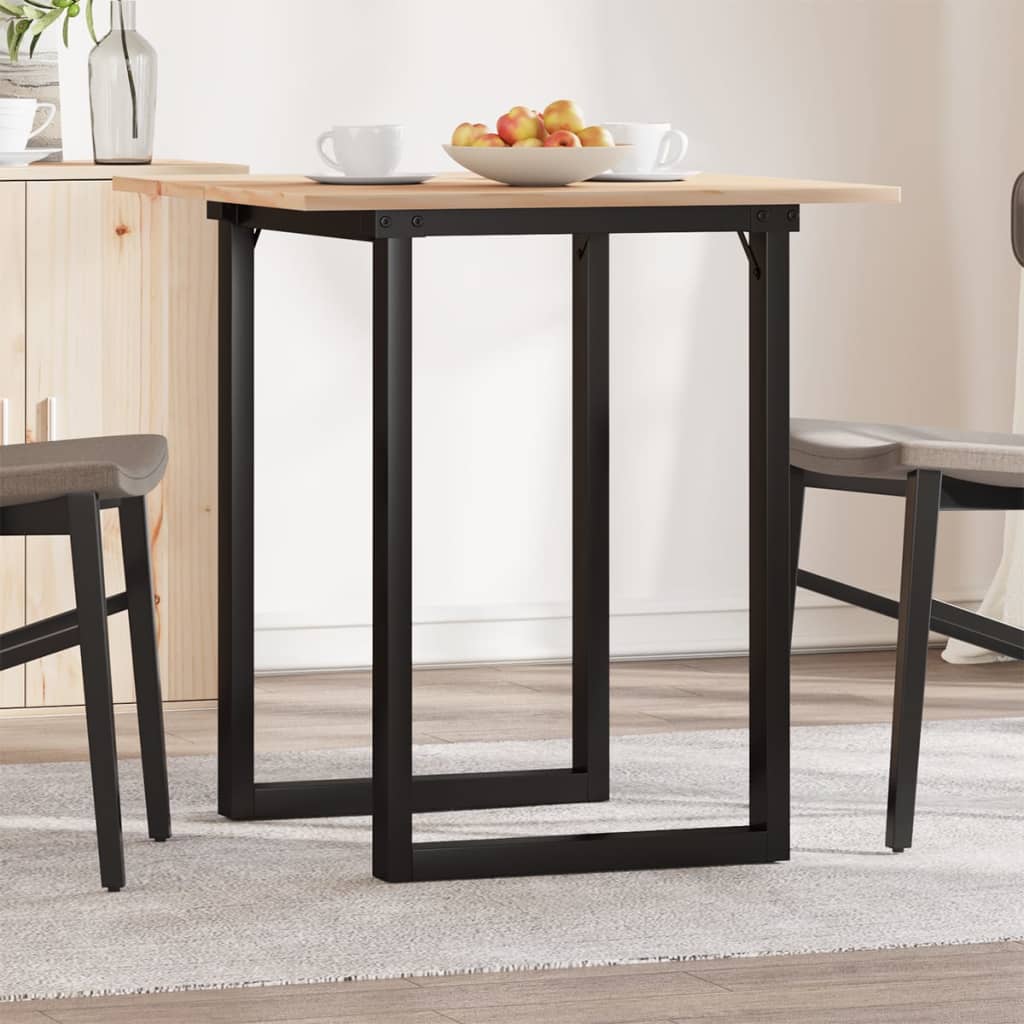 Table à manger O-frame 70x70x75 cm pin massif et acier