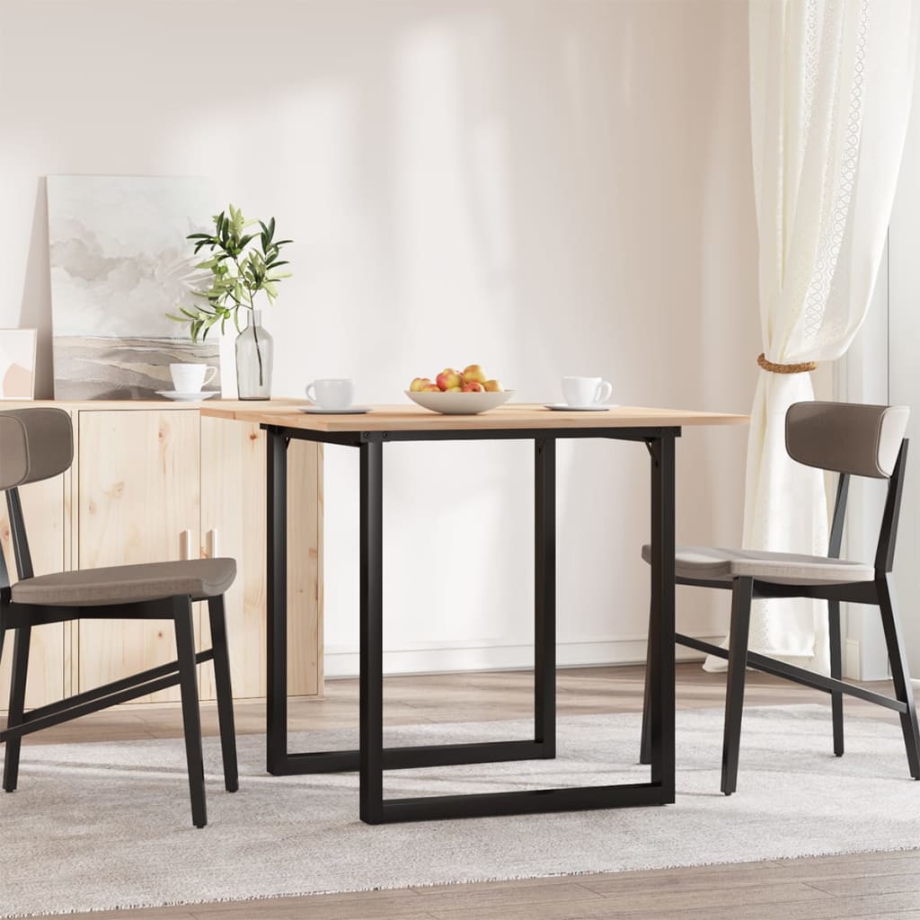 Table à manger O-frame 80x80x75 cm pin massif et acier