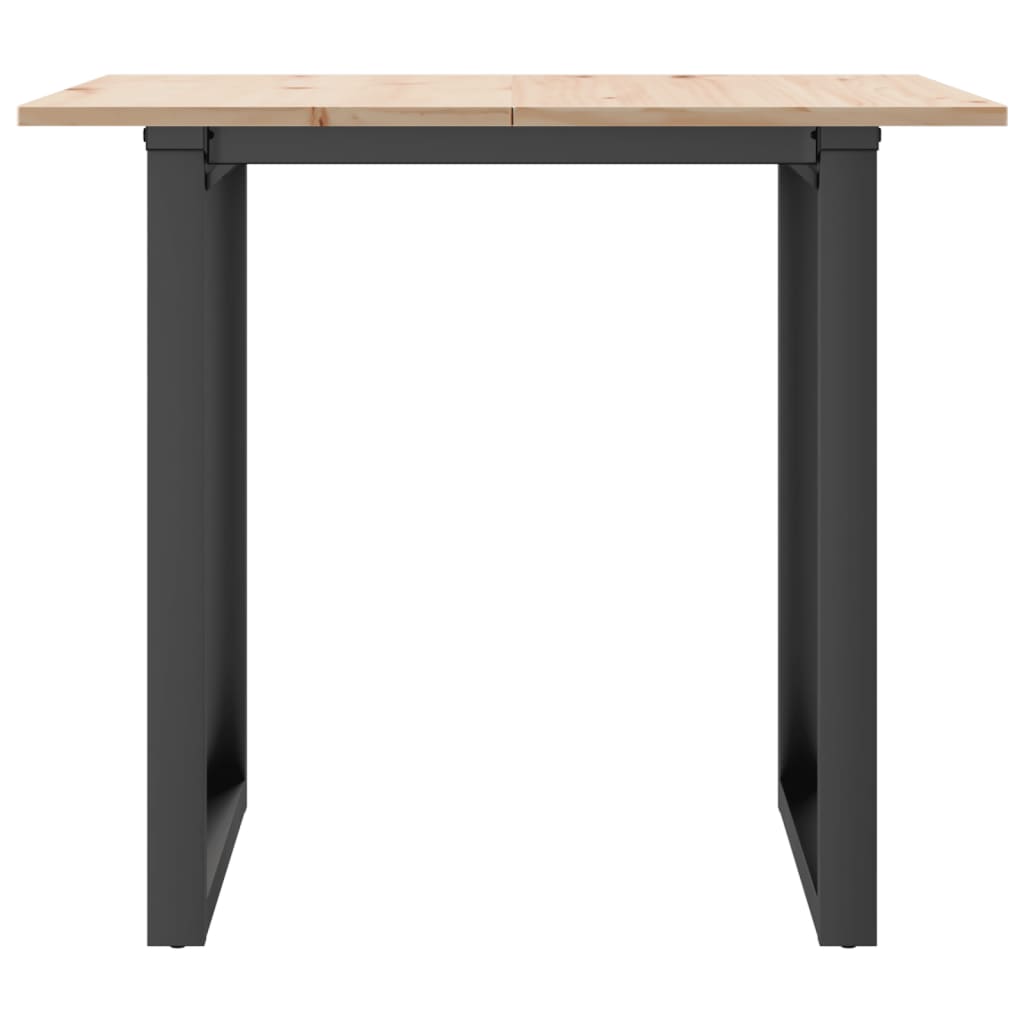 Table à manger O-frame 80x80x75 cm pin massif et acier