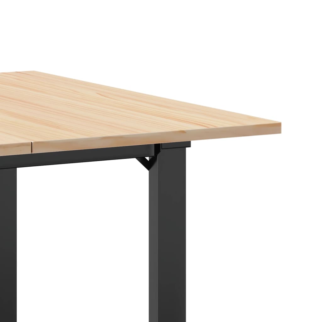 Table à manger O-frame 80x80x75 cm pin massif et acier