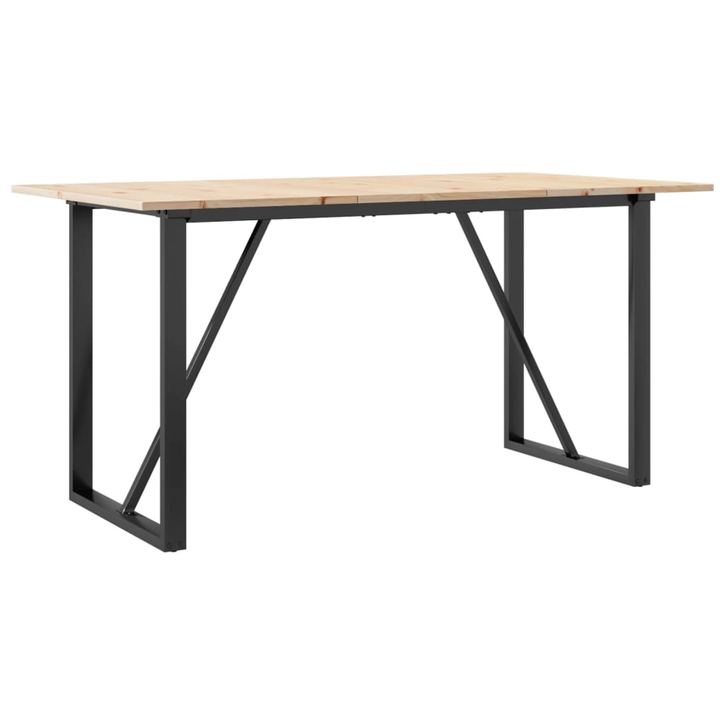 Table à manger O-frame 160x80x75 cm pin massif et acier
