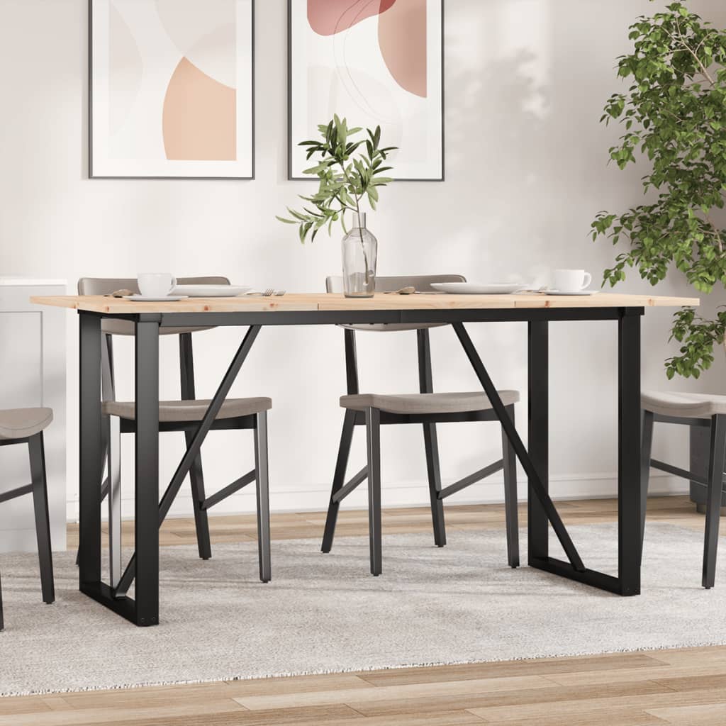 Table à manger O-frame 160x80x75 cm pin massif et acier