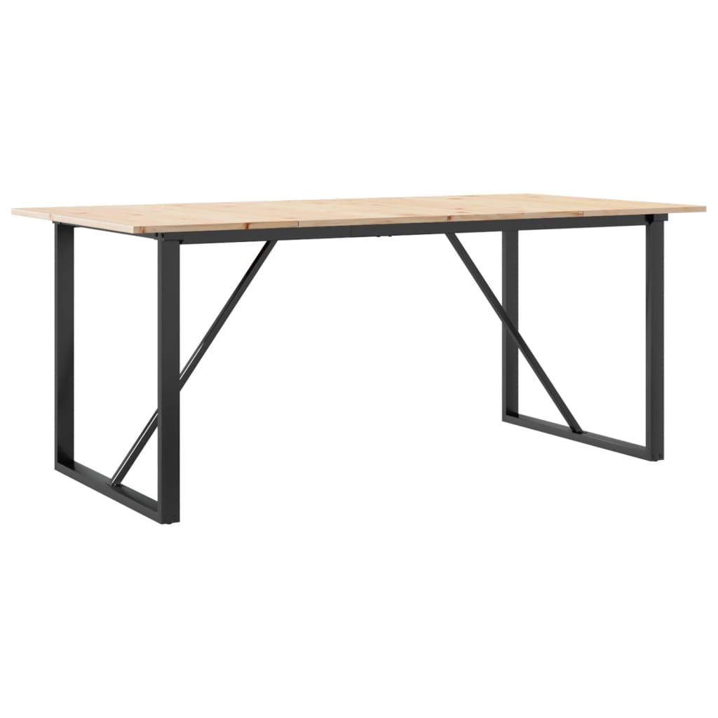 Table à manger O-frame 180x90x75 cm pin massif et acier