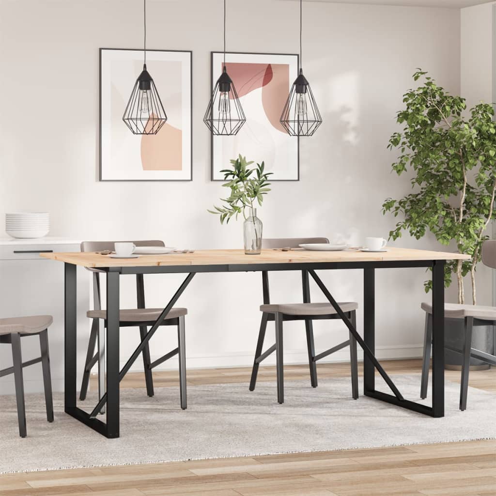 Table à manger O-frame 180x90x75 cm pin massif et acier
