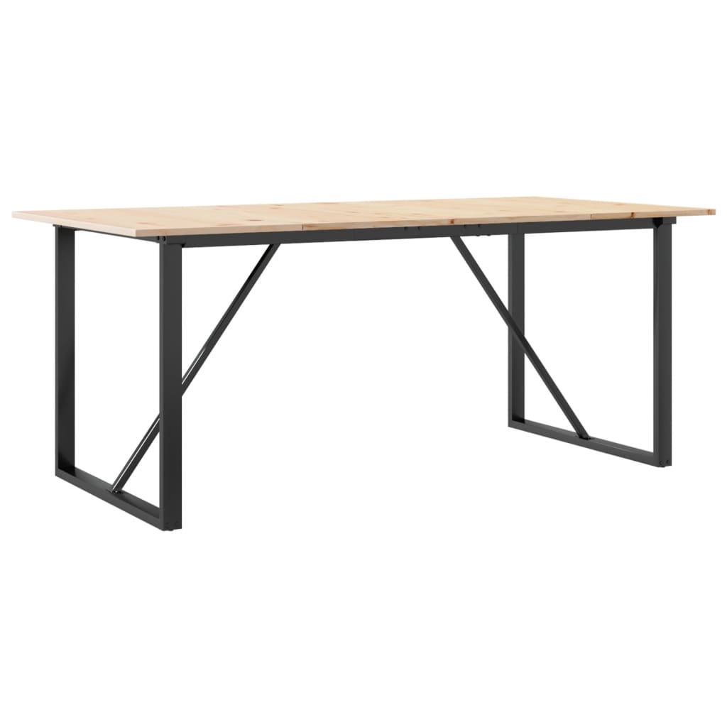 Table à manger O-frame 180x90x75 cm pin massif et acier