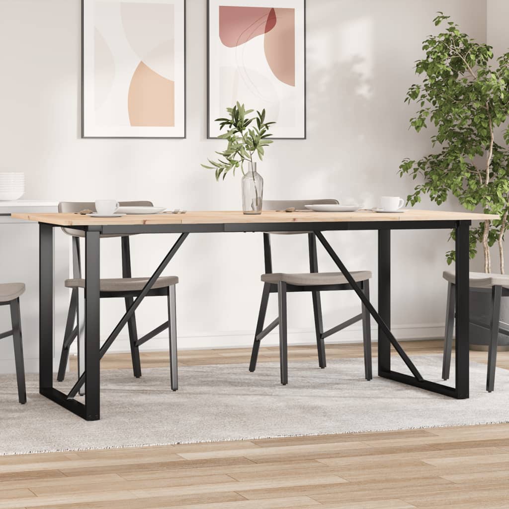 Table à manger O-frame 180x90x75 cm pin massif et acier