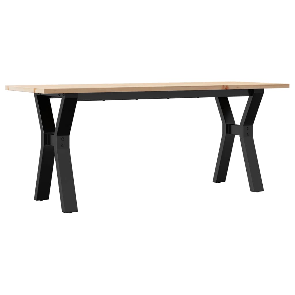 Coffee table Y-frame 110x40x45 cm solid pine wood & cast iron