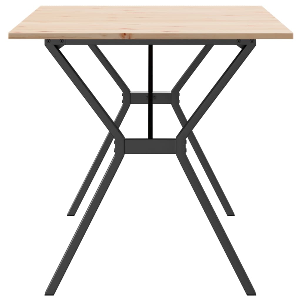 Table à manger structure en Y 140x80x75 cm pin massif et acier