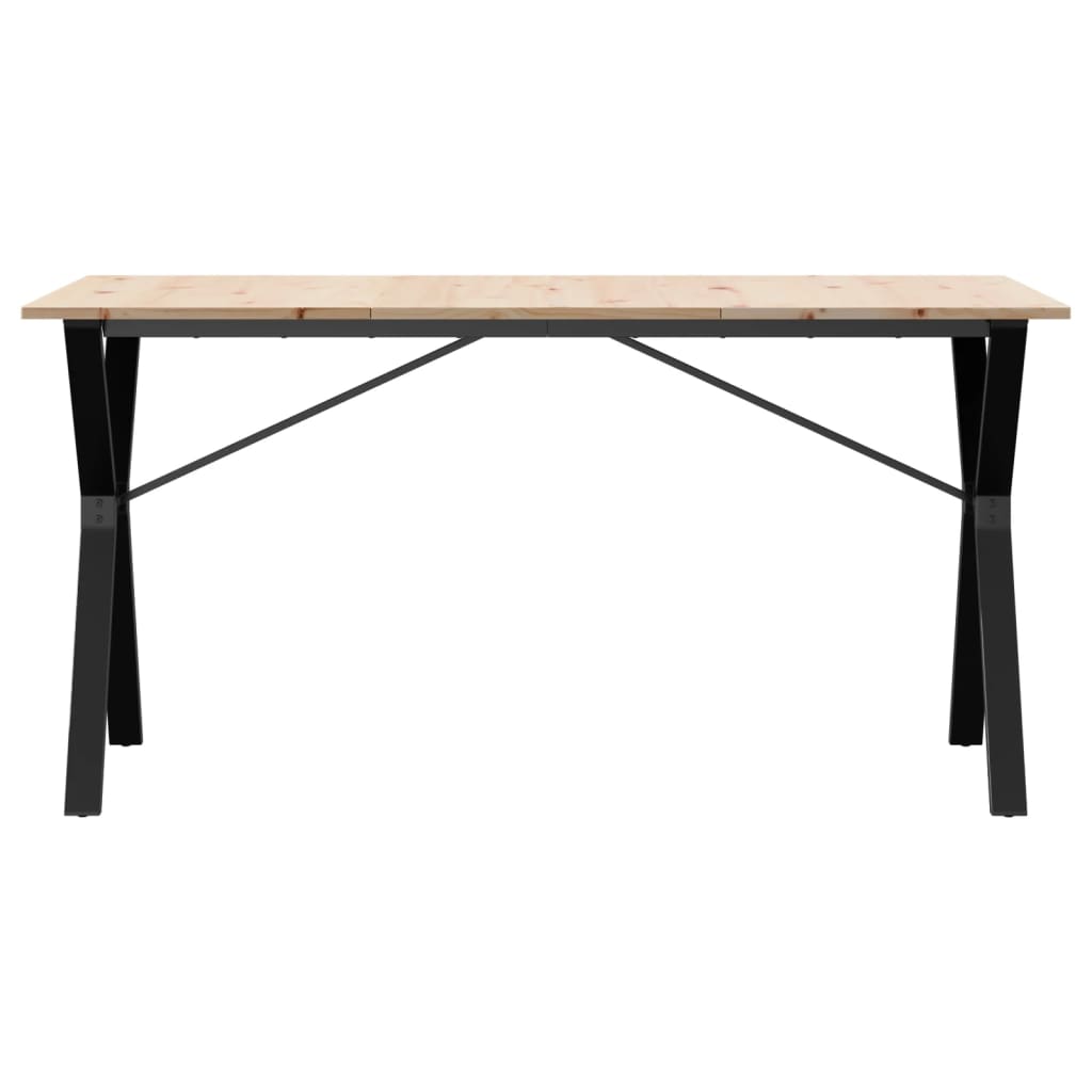 Table à manger structure en Y 160x80x75 cm pin massif et acier