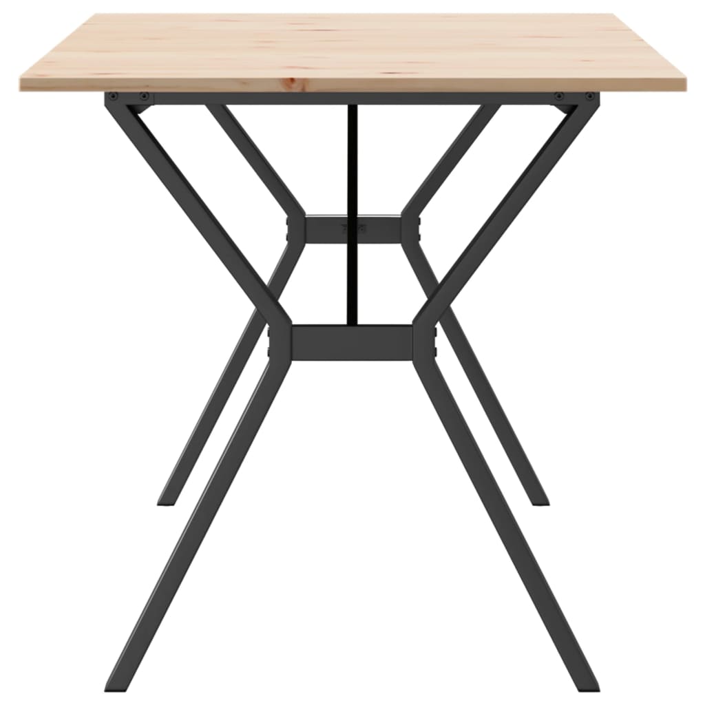 Table à manger structure en Y 160x80x75 cm pin massif et acier