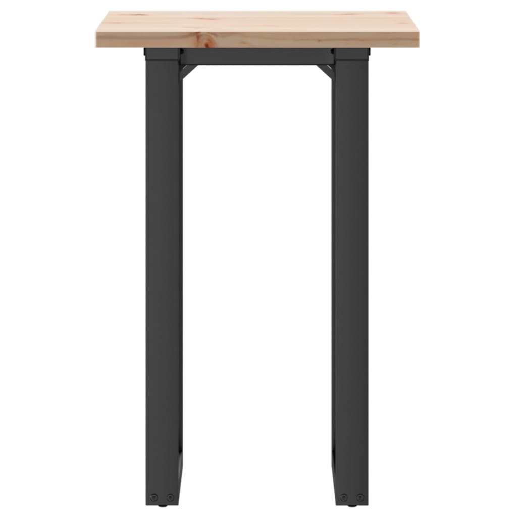 Esstisch O-Gestell 50x50x75,5 cm Massivholz Kiefer & Stahl