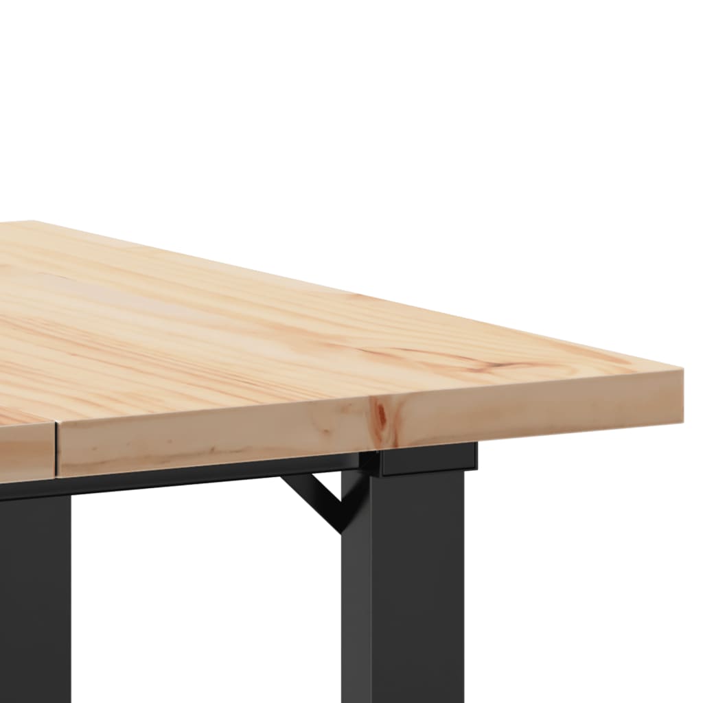 Table à manger O-frame 60x60x75,5 cm pin massif et acier