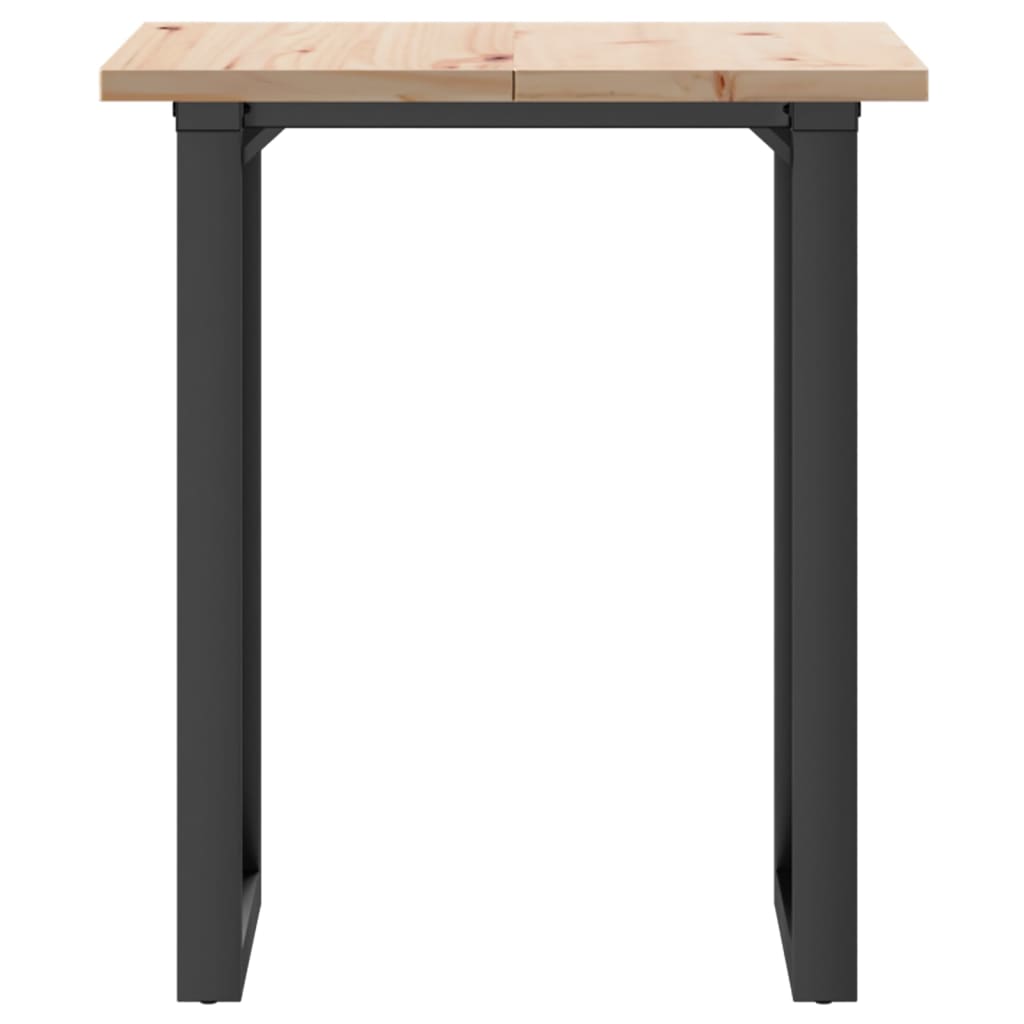 Table à manger O-frame 70x70x75,5 cm pin massif et acier