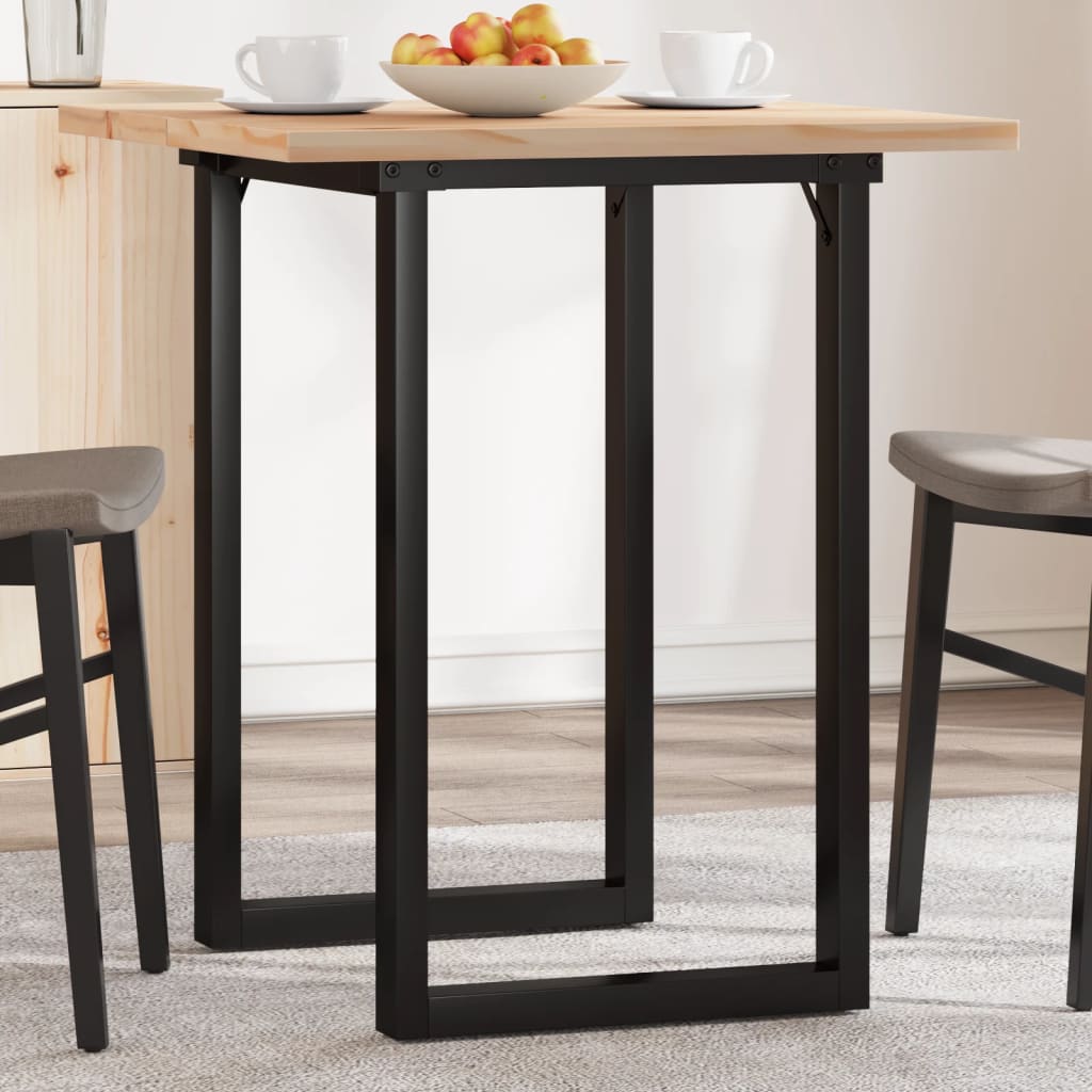 Table à manger O-frame 70x70x75,5 cm pin massif et acier