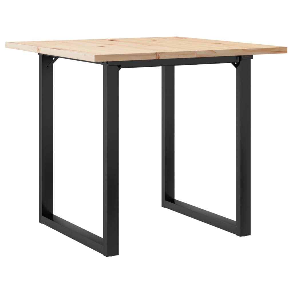 Table à manger O-frame 80x80x75,5 cm pin massif et acier