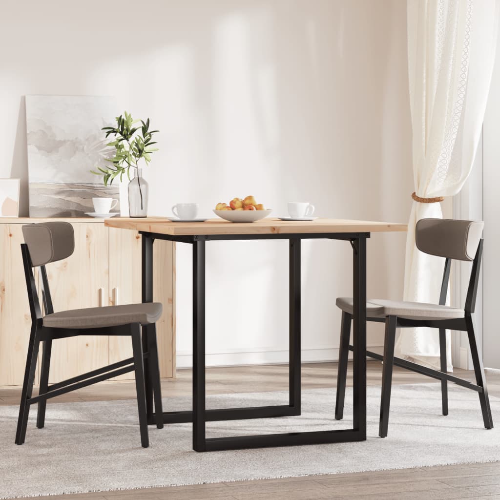 Table à manger O-frame 90x90x75,5 en pin massif et acier