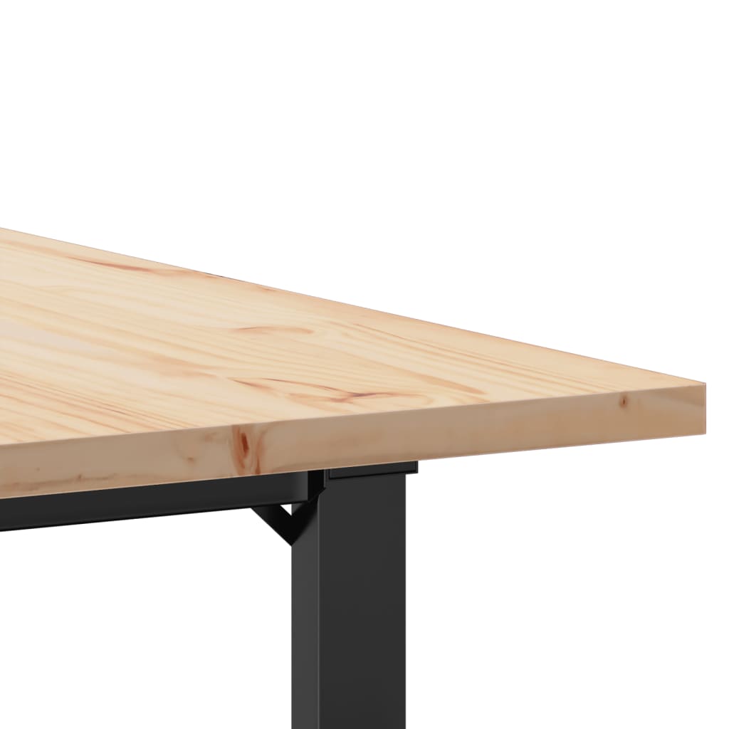 Table à manger O-frame 90x90x75,5 en pin massif et acier