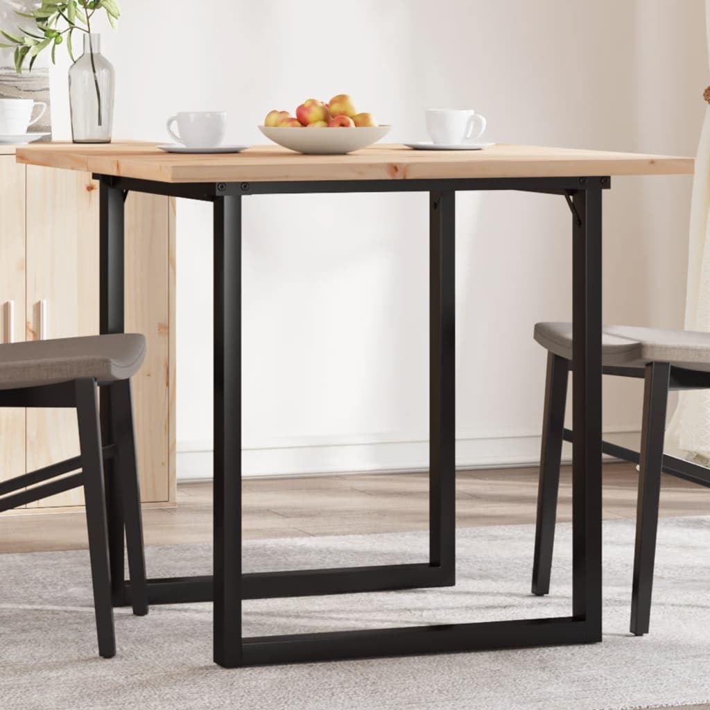 Table à manger O-frame 90x90x75,5 en pin massif et acier