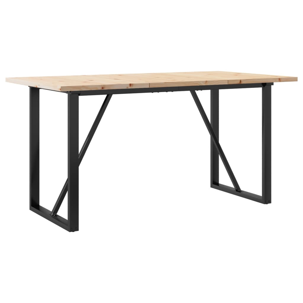 Table à manger O-frame 160x80x75,5 cm pin massif et acier