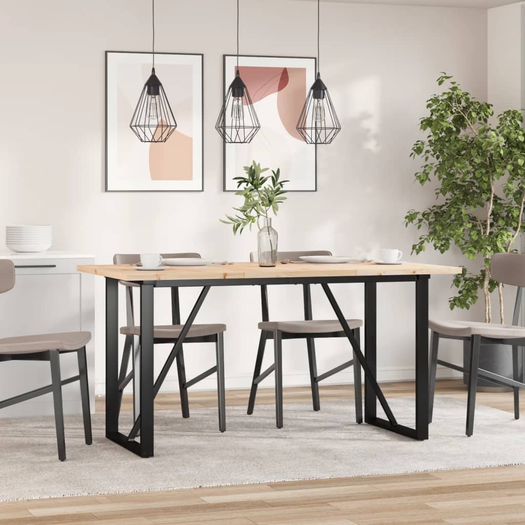 Table à manger O-frame 160x80x75,5 cm pin massif et acier
