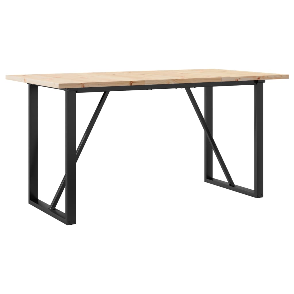 Table à manger O-frame 160x80x75,5 cm pin massif et acier