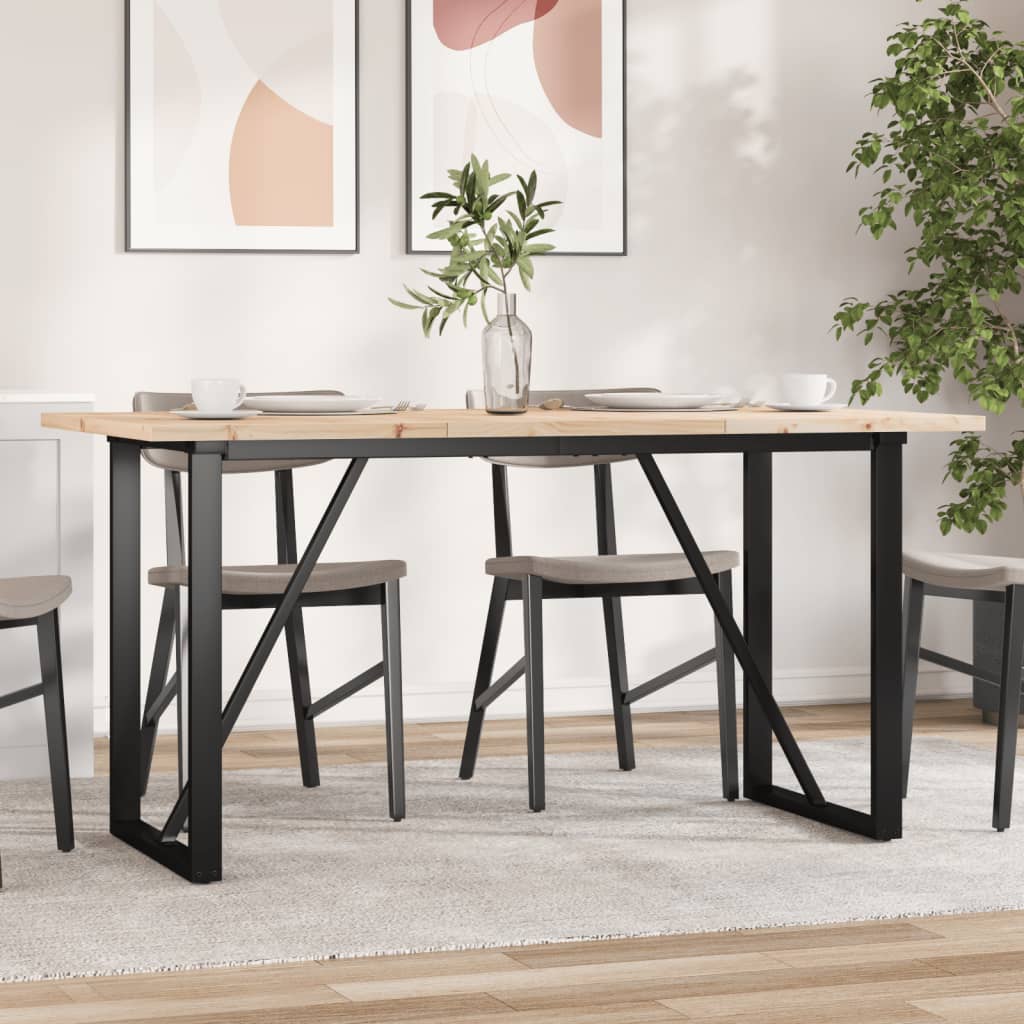 Table à manger O-frame 160x80x75,5 cm pin massif et acier