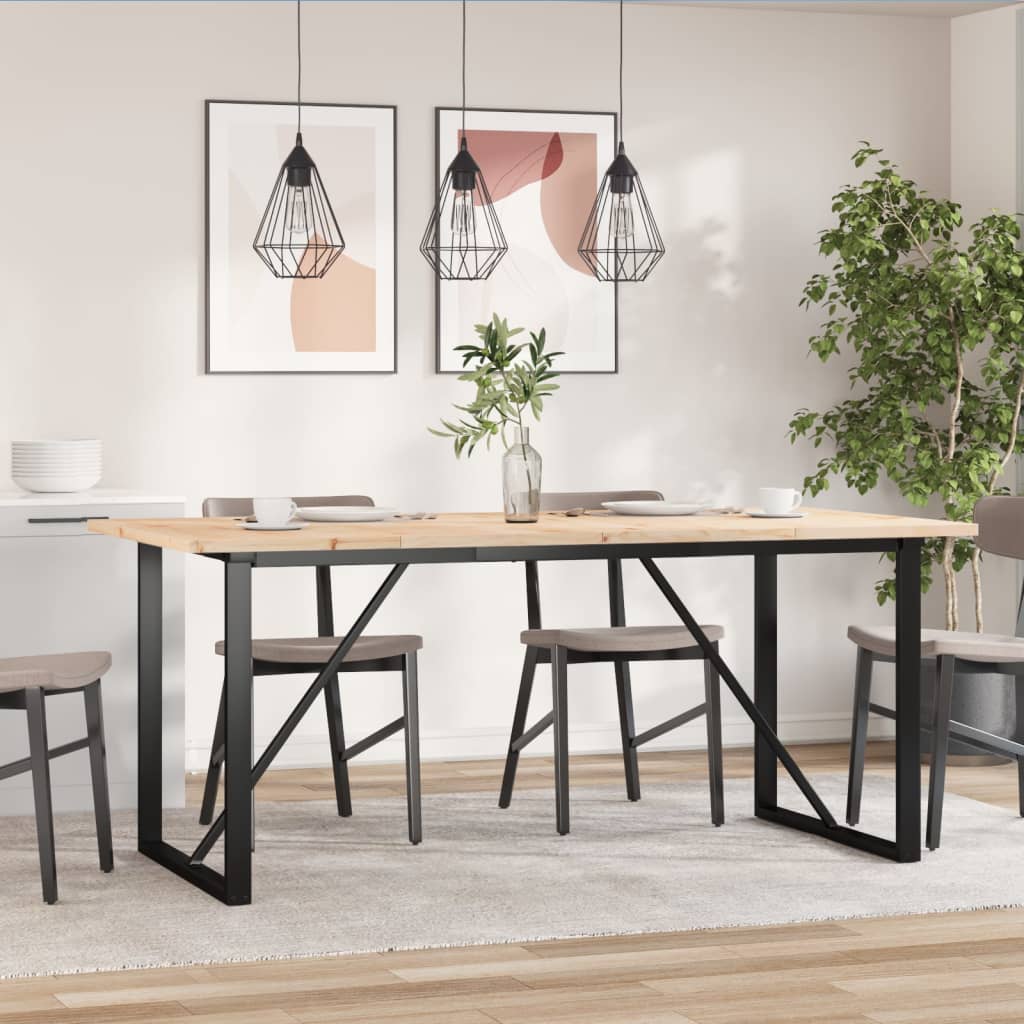 Table à manger O-frame 180x90x75,5 cm pin massif et acier
